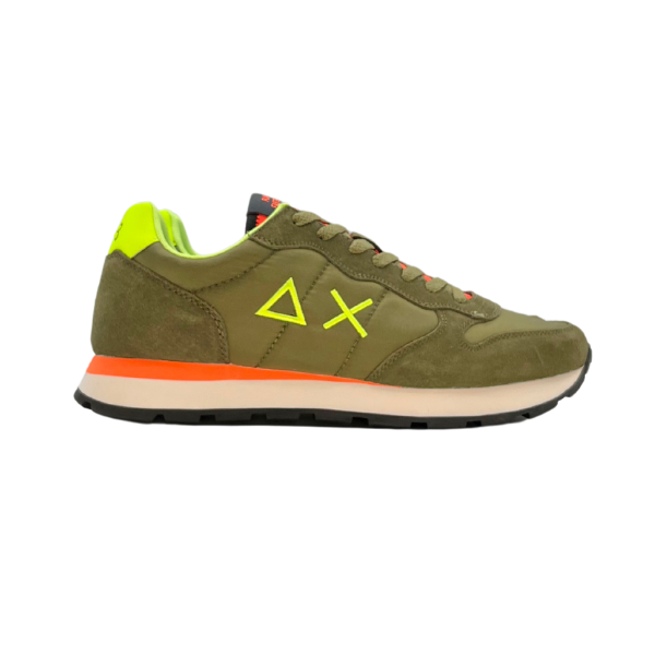 Running Sun68 militare dettagli fluo