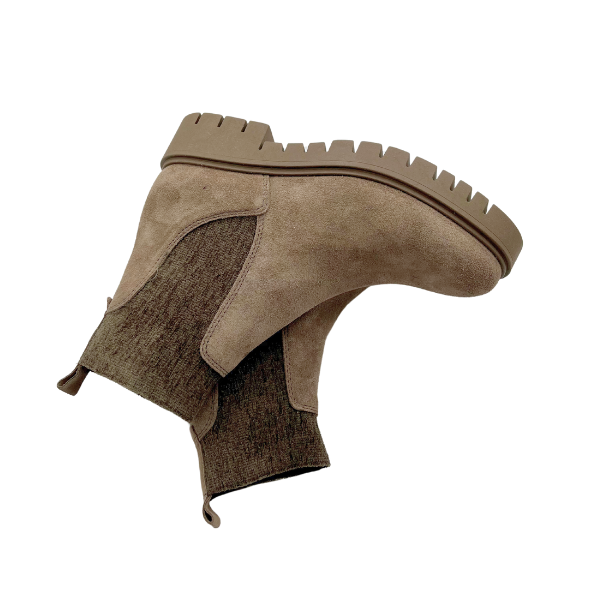 Combat boot con dettaglio lana