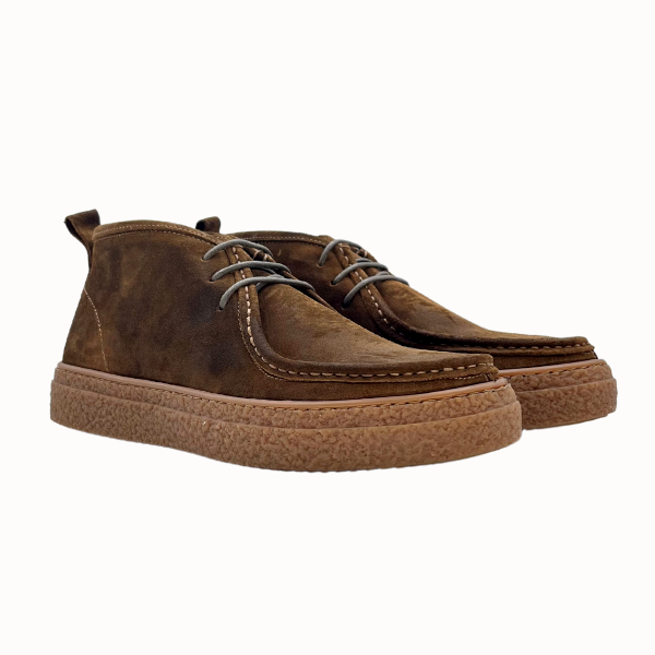 Polacchino in camoscio ingrassato e fondo sneaker