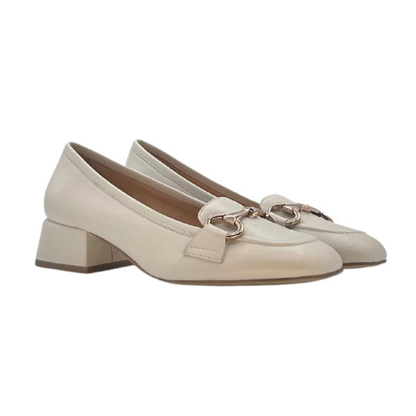 Mocassino tacco 5 con accessorio