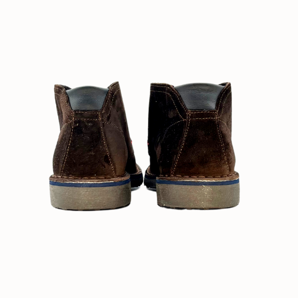 Polacchino in camoscio ingrassato testa di moro con fondo flex