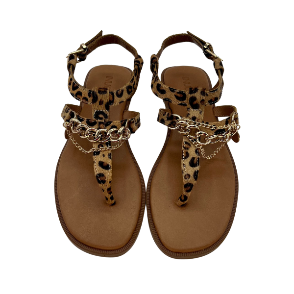 Infradito fur leo con accessori e sottopiede imbottito