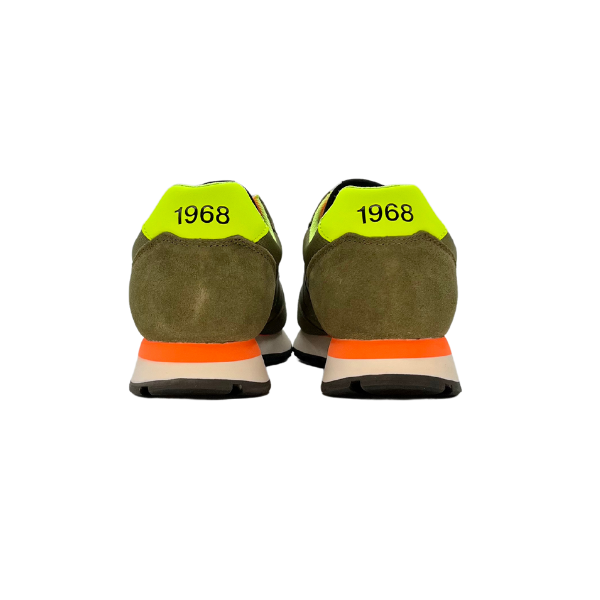 Running Sun68 militare dettagli fluo