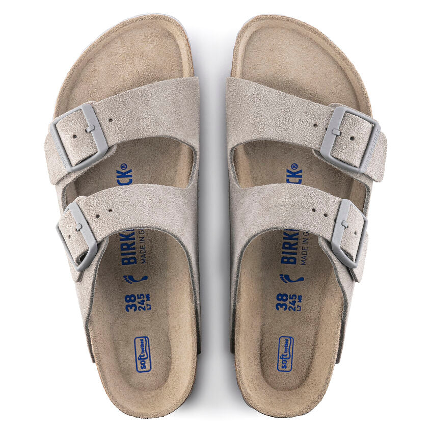 Birkenstock Arizona suede coin grey