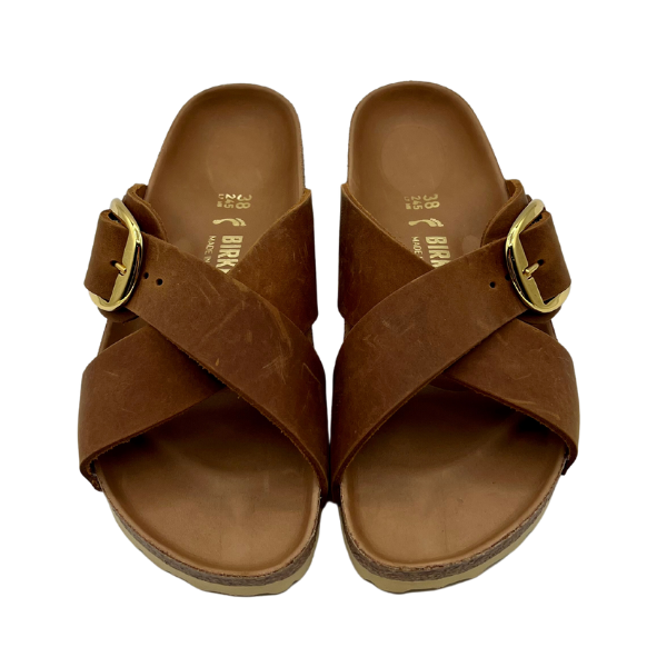 Sandalo big buckle con cinturini incrociati