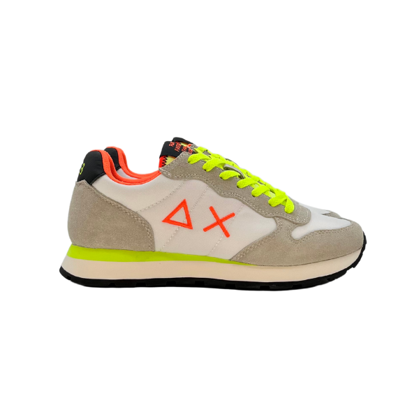 Running Sun68 bianco dettagli fluo