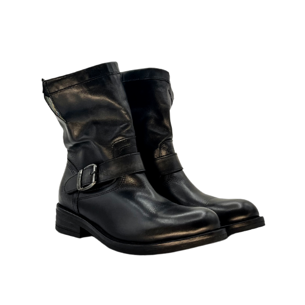 Biker Felmini in pelle lavata