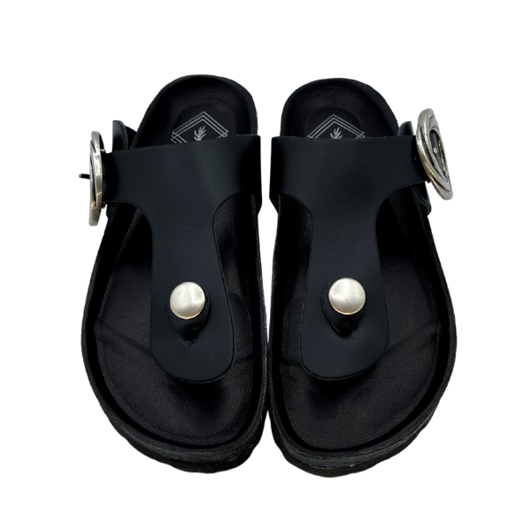 Infradito con fibbia design e sottopiede imbottito