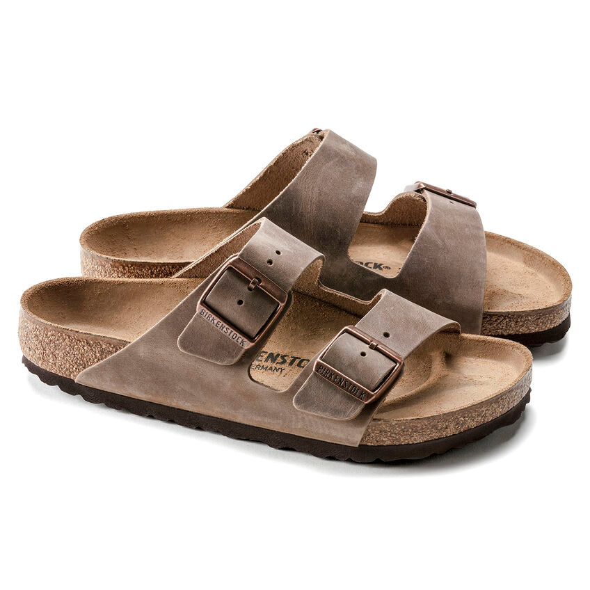 Sandalo Birkenstock in pelle oliata doppia fibbia