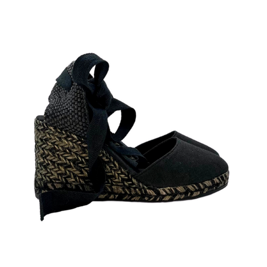 Espadrillas 7 corde in tessuto e zeppa in tinta