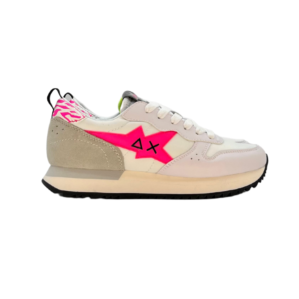 Running Sun68 bianca e lampo fuxia