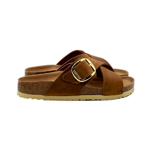 Sandalo big buckle con cinturini incrociati