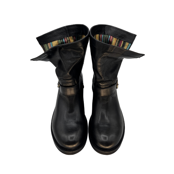Biker Felmini in pelle lavata