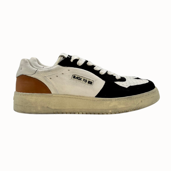 Retrò low basket Back '70 white/tan/black