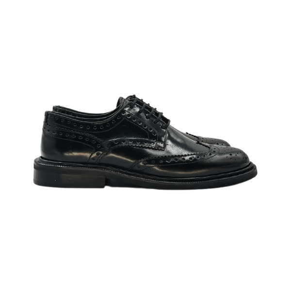 Derby coda di rondine monogramma nero