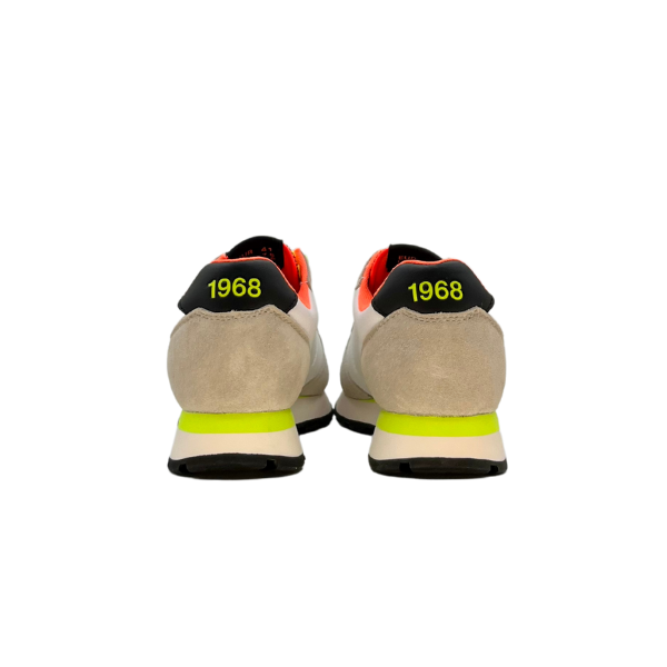 Running Sun68 bianco dettagli fluo