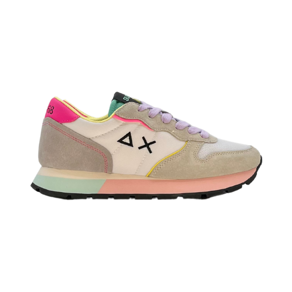 Running Sun68 bianca e profili multicolor