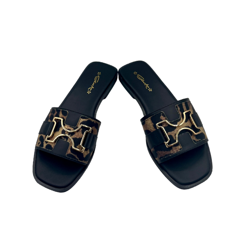 Slides in pelle con H metallica