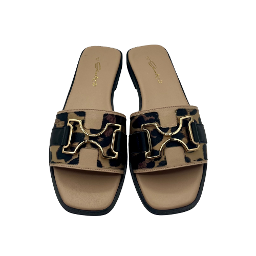 Slides in pelle con H metallica