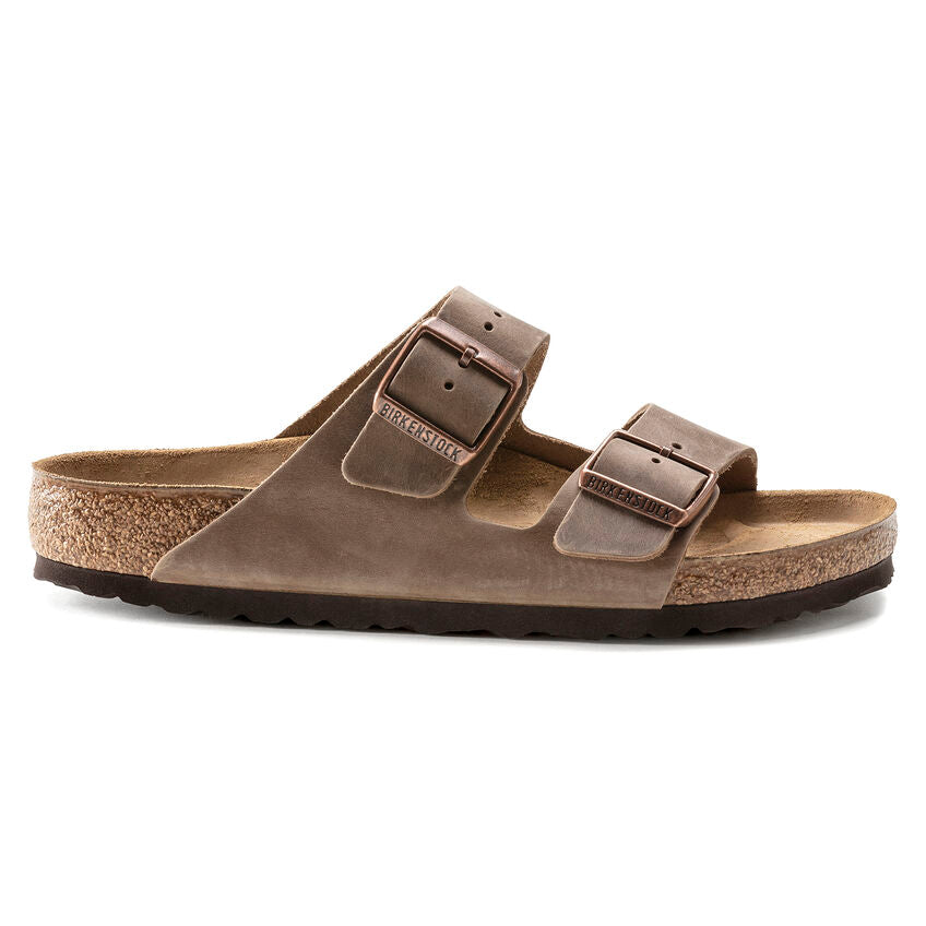 Sandalo Birkenstock in pelle oliata doppia fibbia