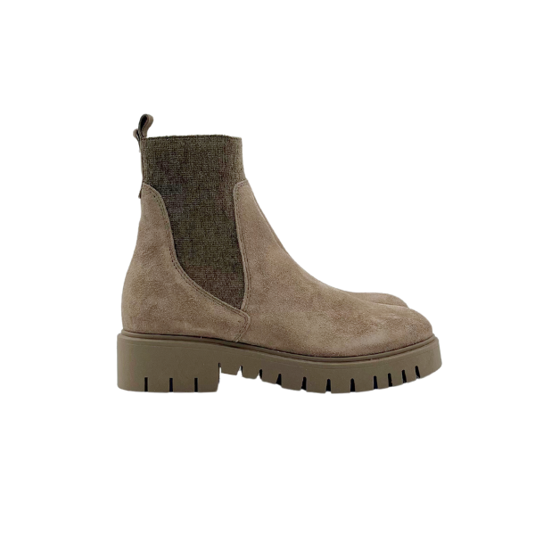 Combat boot con dettaglio lana