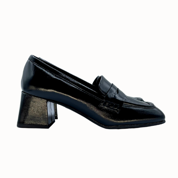 Mocassino naplack nero tacco 5