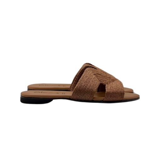 Slide con fascia in rafia intrecciata