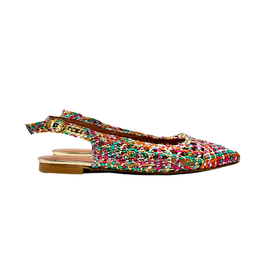 Slingback intrecciato multicolor t 10