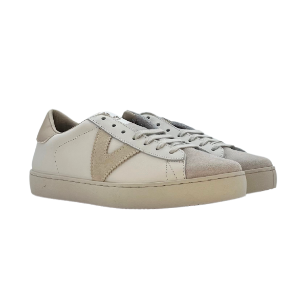 Sneakers flat V logo ghiaccio