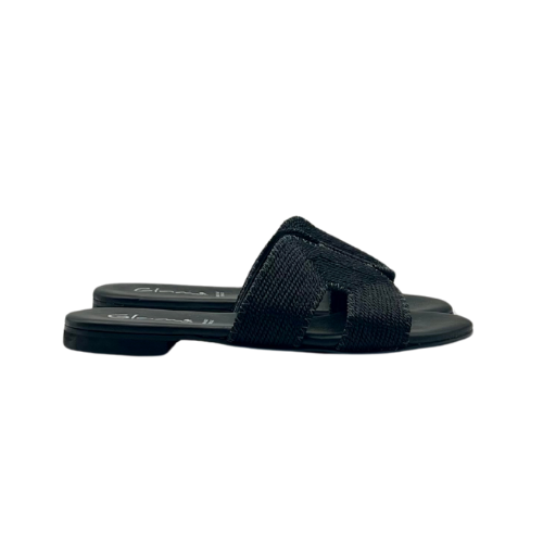 Slide con fascia in rafia intrecciata