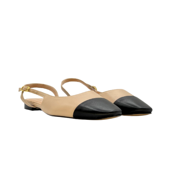 Slingback bicolore tacco 10 mm