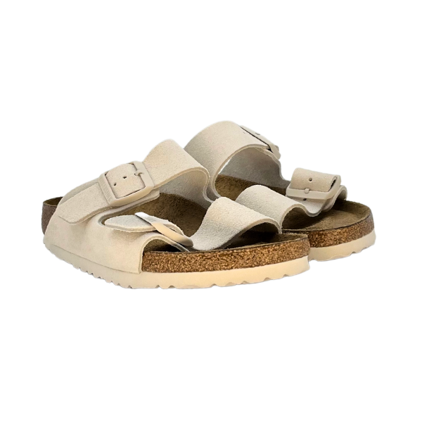 Sandalo Birkenstock in suede doppia fibbia