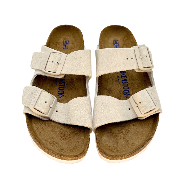 Sandalo Birkenstock in suede doppia fibbia